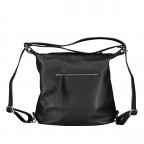 Rucksack / Beuteltasche, Farbe: schwarz, blau/petrol, taupe/khaki, beige, Marke: Hausfelder Manufaktur, Abmessungen in cm: 30.5x28.5x13.5, Bild 3 von 6