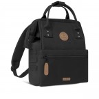 Rucksack Adventurer Small mit zwei auswechselbaren Vortaschen, Farbe: schwarz, grün/oliv, gelb, beige, Marke: Cabaia, Abmessungen in cm: 23x32x13, Bild 4 von 10