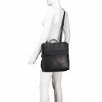 Rucksack / Umhängetasche Finja, Farbe: schwarz, cognac, Marke: Flanigan, Abmessungen in cm: 32x32x6.5, Bild 7 von 9