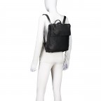 Rucksack / Umhängetasche Finja, Farbe: schwarz, cognac, Marke: Flanigan, Abmessungen in cm: 32x32x6.5, Bild 5 von 9