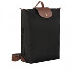 Rucksack Le Pliage 089-10284, Farbe: schwarz, blau/petrol, cognac, rot/weinrot, rosa/pink, beige, Marke: Longchamp, Abmessungen in cm: 26x37x11, Bild 2 von 4