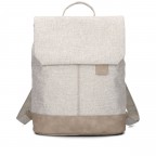 Rucksack Olli OR13, Farbe: grau, blau/petrol, beige, Marke: Zwei, Abmessungen in cm: 35x38x11, Bild 1 von 6