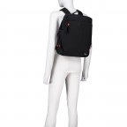Rucksack String Akira mit Laptopfach 14 Zoll, Farbe: schwarz, grün/oliv, weiß, Marke: Hedgren, Abmessungen in cm: 29x38x13, Bild 5 von 8