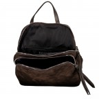 Rucksack Velours, Farbe: braun, taupe/khaki, grün/oliv, Marke: Hausfelder Manufaktur, Abmessungen in cm: 26x29x15, Bild 7 von 7