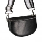 Gürteltasche Silberbeschlag Schwarz, Farbe: schwarz, Marke: Hausfelder Manufaktur, EAN: 4065646013162, Abmessungen in cm: 27x15x8, Bild 2 von 5