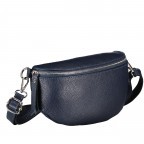 Gürteltasche Silberbeschlag Dunkelblau, Farbe: blau/petrol, Marke: Hausfelder Manufaktur, Abmessungen in cm: 27x15x8, Bild 2 von 6