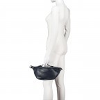 Gürteltasche Silberbeschlag, Farbe: schwarz, blau/petrol, braun, grün/oliv, orange, beige, Marke: Hausfelder Manufaktur, Abmessungen in cm: 36x16.5x10, Bild 4 von 7