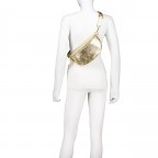 Gürteltasche / Umhängetasche Laminato mit Goldfittings, Farbe: metallic, Marke: Hausfelder Manufaktur, Abmessungen in cm: 24x14x8, Bild 5 von 6