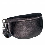 Gürteltasche / Umhängetasche Laminato mit Silberfittings, Farbe: schwarz, anthrazit, metallic, Marke: Hausfelder Manufaktur, Abmessungen in cm: 24x14x8, Bild 2 von 6