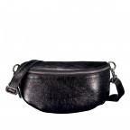 Gürteltasche / Umhängetasche Laminato mit Silberfittings, Farbe: schwarz, anthrazit, metallic, Marke: Hausfelder Manufaktur, Abmessungen in cm: 24x14x8, Bild 1 von 6