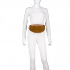 Gürteltasche Velours mit Silberfittings, Farbe: grau, braun, taupe/khaki, grün/oliv, beige, Marke: Hausfelder Manufaktur, Abmessungen in cm: 24x14x8, Bild 4 von 6