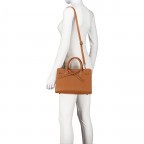 Handtasche Dollaro Cognac, Farbe: cognac, Marke: Hausfelder Manufaktur, EAN: 4065646003446, Abmessungen in cm: 28.5x21x12, Bild 5 von 7