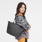Shopper Le Pliage Green Shopper S, Farbe: schwarz, anthrazit, blau/petrol, braun, cognac, taupe/khaki, grün/oliv, rot/weinrot, flieder/lila, rosa/pink, orange, gelb, Marke: Longchamp, Abmessungen in cm: 28x25x14, Bild 4 von 6