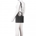 Handtasche Schwarz, Farbe: schwarz, Marke: Hausfelder Manufaktur, EAN: 4065646006386, Abmessungen in cm: 25x21x9, Bild 5 von 7