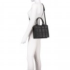 Handtasche Schwarz, Farbe: schwarz, Marke: Hausfelder Manufaktur, EAN: 4065646006386, Abmessungen in cm: 25x21x9, Bild 6 von 7