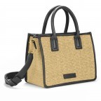 Handtasche Canvas Lena Black Cream, Farbe: schwarz, Marke: Les Visionnaires, EAN: 4262371046667, Abmessungen in cm: 28x34x15, Bild 2 von 4