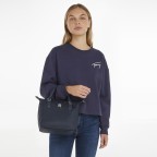 Handtasche Poppy Small Tote Space Blue, Farbe: blau/petrol, Marke: Tommy Hilfiger, EAN: 8720643586892, Abmessungen in cm: 29x22x15, Bild 3 von 4