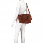 Handtasche Soft-Weaving-3 Freda SW-11898, Farbe: anthrazit, cognac, Marke: Harbour 2nd, Abmessungen in cm: 31x23x9, Bild 7 von 8