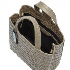 Handtasche Paper Bag Tote S Waxy Kroko Rock, Farbe: grau, Marke: Liebeskind Berlin, EAN: 4099593109814, Abmessungen in cm: 22x25x12, Bild 4 von 5