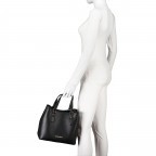 Handtasche Brixton, Farbe: schwarz, cognac, beige, weiß, Marke: Valentino Bags, Abmessungen in cm: 28x24x17, Bild 4 von 7
