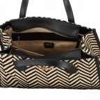 Handtasche Silvana, Farbe: schwarz, weiß, Marke: Guess, Abmessungen in cm: 33.5x25.5x12.5, Bild 7 von 7