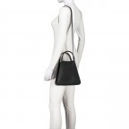 Handtasche Le Foulonné 021-10233 variabel in der Form, Farbe: schwarz, taupe/khaki, beige, Marke: Longchamp, Abmessungen in cm: 22.5x22x17, Bild 6 von 7