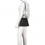 Handtasche Le Foulonné 021-10233 variabel in der Form, Farbe: schwarz, taupe/khaki, beige, Marke: Longchamp, Abmessungen in cm: 22.5x22x17, Bild 5 von 7