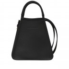Handtasche Le Foulonné 021-10233 variabel in der Form, Farbe: schwarz, taupe/khaki, beige, Marke: Longchamp, Abmessungen in cm: 22.5x22x17, Bild 1 von 7