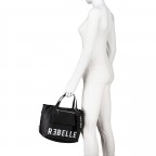 Handtasche Isobel, Farbe: schwarz, taupe/khaki, grün/oliv, rot/weinrot, flieder/lila, orange, Marke: Rebelle, Abmessungen in cm: 27x23x12, Bild 4 von 8