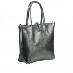 Handtasche Metallic, Farbe: anthrazit, metallic, Marke: Hausfelder Manufaktur, Abmessungen in cm: 23.5x23x8, Bild 2 von 7