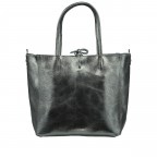 Handtasche Metallic, Farbe: anthrazit, metallic, Marke: Hausfelder Manufaktur, Abmessungen in cm: 23.5x23x8, Bild 3 von 7