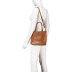 Handtasche Dollaro, Farbe: schwarz, anthrazit, grau, blau/petrol, braun, cognac, grün/oliv, rot/weinrot, rosa/pink, beige, weiß, Marke: Hausfelder Manufaktur, Abmessungen in cm: 23.5x23x8, Bild 6 von 7
