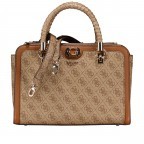 Handtasche Orlina Satchel, Farbe: anthrazit, cognac, Marke: Guess, Abmessungen in cm: 29.2x21x10, Bild 1 von 7
