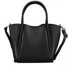 Handtasche mit herausnehmbarem Futteral, Farbe: schwarz, blau/petrol, braun, Marke: Hausfelder Manufaktur, Abmessungen in cm: 22x22x14, Bild 3 von 7