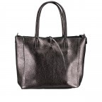 Handtasche Metallic, Farbe: anthrazit, metallic, Marke: Hausfelder Manufaktur, Abmessungen in cm: 23x22.5x8.5, Bild 3 von 8