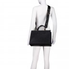 Handtasche Samba Relove Recycle, Farbe: schwarz, beige, Marke: Valentino Bags, Abmessungen in cm: 34.5x25.5x15, Bild 7 von 8