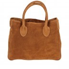 Handtasche Velours, Farbe: braun, taupe/khaki, Marke: Hausfelder Manufaktur, Abmessungen in cm: 30.5x23x12.5, Bild 3 von 7