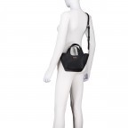 Handtasche Helina mit herausnehmbarer Tasche, Farbe: schwarz, beige, Marke: Guess, Abmessungen in cm: 16.5x16.5x8.8, Bild 8 von 9