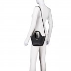 Handtasche Helina mit herausnehmbarer Tasche, Farbe: schwarz, beige, Marke: Guess, Abmessungen in cm: 16.5x16.5x8.8, Bild 7 von 9