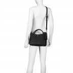 Handtasche Brenton, Farbe: schwarz, beige, Marke: Guess, Abmessungen in cm: 28x21.5x10, Bild 6 von 8