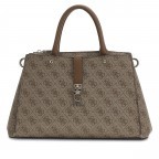 Handtasche Zamira 4G-Logo, Farbe: anthrazit, cognac, taupe/khaki, Marke: Guess, Abmessungen in cm: 34x22x11.5, Bild 1 von 7