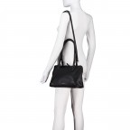 Shopper Lugano 481, Farbe: schwarz, blau/petrol, Marke: Flanigan, Abmessungen in cm: 32x20.5x10, Bild 5 von 8