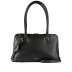 Shopper Lugano 481, Farbe: schwarz, blau/petrol, Marke: Flanigan, Abmessungen in cm: 32x20.5x10, Bild 1 von 5
