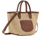 Tasche Le Pliage Collection XS, Farbe: schwarz, braun, taupe/khaki, Marke: Longchamp, Abmessungen in cm: 16x18x12, Bild 2 von 6