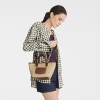 Tasche Le Pliage Collection XS, Farbe: schwarz, braun, taupe/khaki, Marke: Longchamp, Abmessungen in cm: 16x18x12, Bild 4 von 6