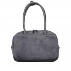 Handtasche Velours, Farbe: grau, beige, Marke: Hausfelder Manufaktur, Abmessungen in cm: 29x19x8, Bild 3 von 7