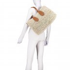 Korbtasche Palimito-Dalia Lola, Farbe: cognac, beige, Marke: Abro, Abmessungen in cm: 40x28.5x14, Bild 4 von 5