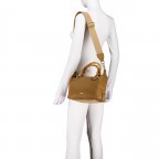 Handtasche Rosa S variabel in der Form, Farbe: blau/petrol, cognac, Marke: Abro, Abmessungen in cm: 23x16x0, Bild 5 von 7