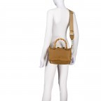Handtasche Rosa S variabel in der Form, Farbe: blau/petrol, cognac, Marke: Abro, Abmessungen in cm: 23x16x0, Bild 6 von 7