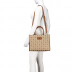 Handtasche Neda 4G-Logo Peony, Farbe: blau/petrol, braun, Marke: Guess, Abmessungen in cm: 33.5x25x12.5, Bild 5 von 8